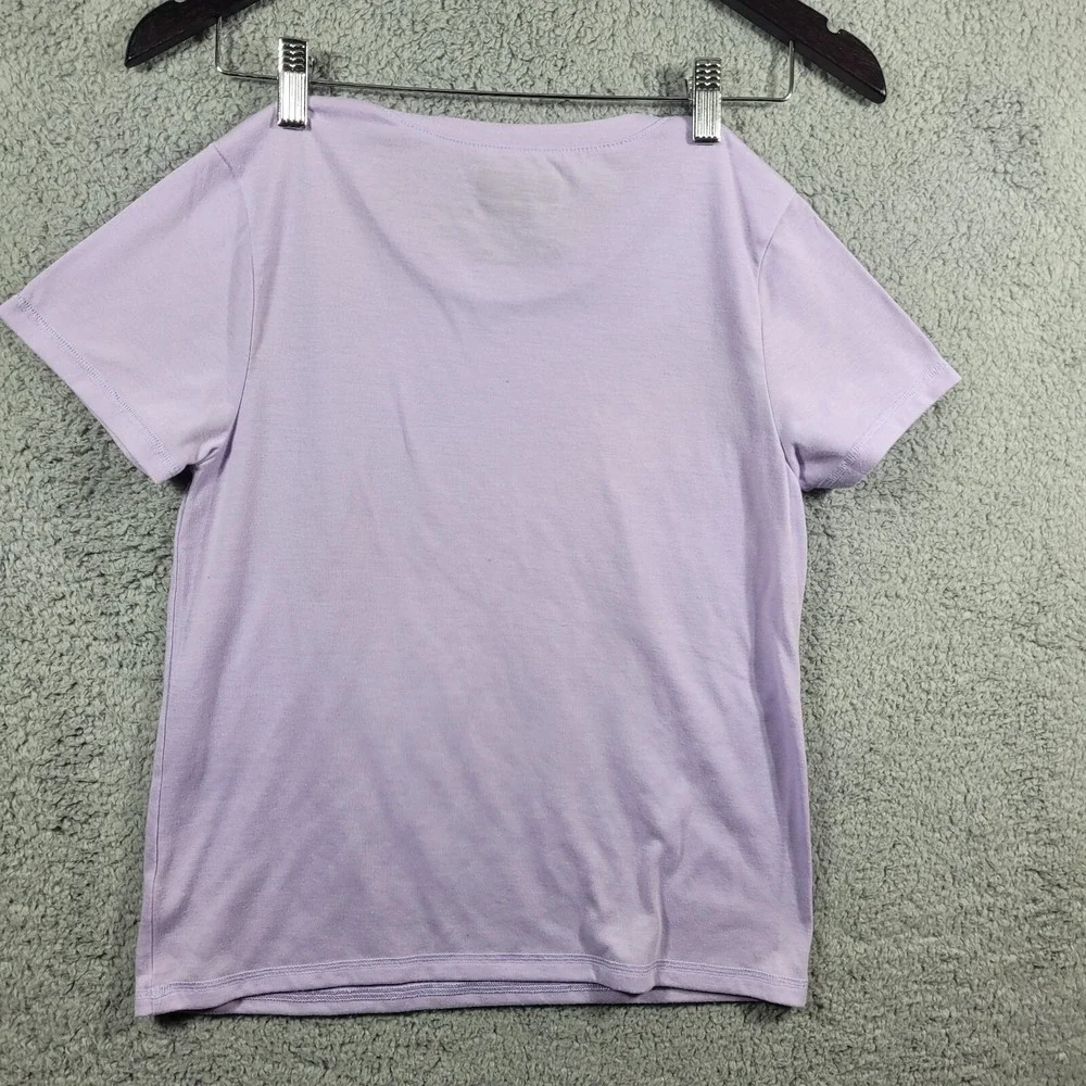 Eddie Bauer‎ Girls Size Large 14-16 Short Sleeve Purple Flame Resistant